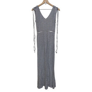 Nordstrom Rack XS Navy White Brooke Striped Sleeveless Maxi Dress Women's NWD